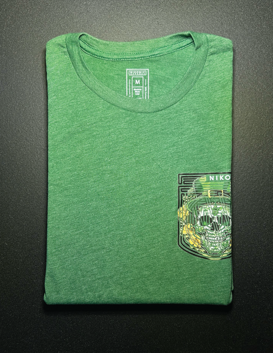 Nikonic Tee - Series No 2 Green Skull